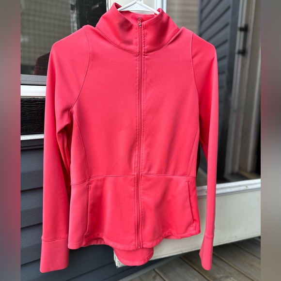 Light zip up jacket great for spring walks Coral - Picture 2 of 5